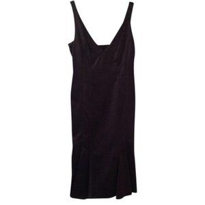 David Meister Black Silk Cocktail Dress 8